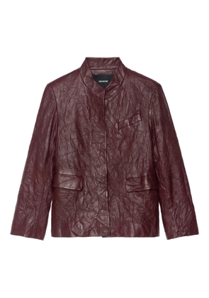 Zadig&Voltaire crumpled leather jacket - Red