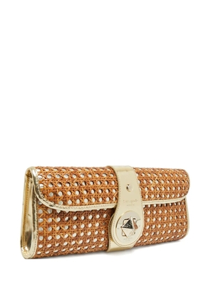 Kate Spade stud-detail clutch bag - Brown