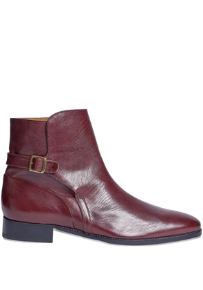 FURSAC ankle-strap leather boots - Red