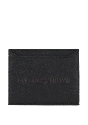 Emporio Armani logo-embossed cardholder - Black