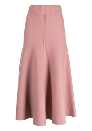Pringle of Scotland fine-knit midi skirt - Pink