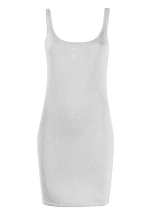 Alexander Wang logo-embossed tank dress - Silver