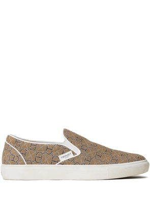 TWINSET monogram slip-on sneakers - Brown