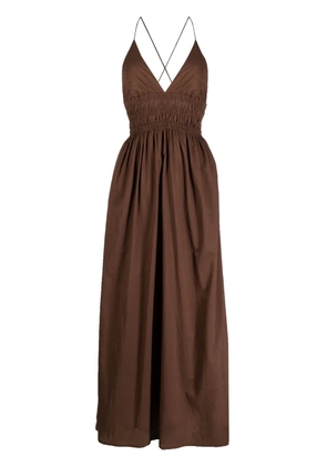 Faithfull the Brand Bisetta V-neck sleeveless maxi dress - Brown