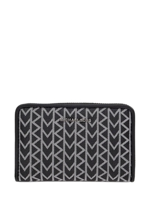 Michael Michael Kors chevron-pattern zip-around wallet - Black