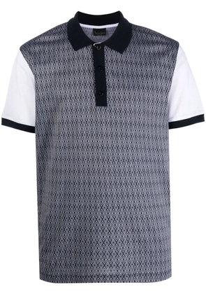 Billionaire two-tone cotton polo shirt - Blue