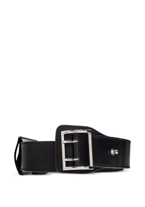 VETEMENTS leather studded belt - Black