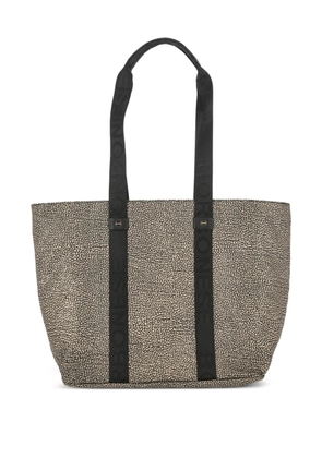Borbonese branded all-over pattern tote bag - Neutrals