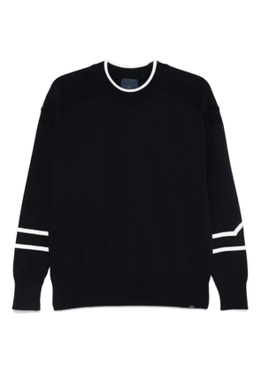 Paul & Shark logo-jacquard sweater - Blue