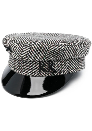 Ruslan Baginskiy herringbone-pattern baker boy cap - Black
