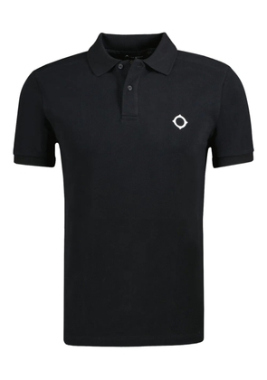 Ma.Strum logo-detail polo shirt - Black