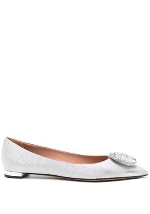 Aquazzura Crystal Hoop ballerinas - Silver