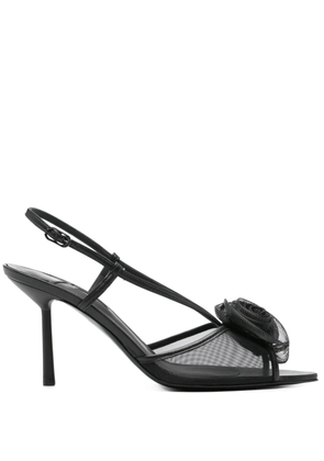 Le Silla 85mm floral-motif sandals - Black
