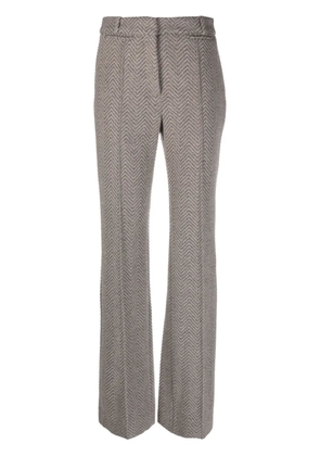 The Mannei pressed-crease straight-leg trousers - Grey