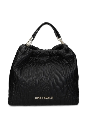 Just Cavalli logo-plaque shoulder bag - Black