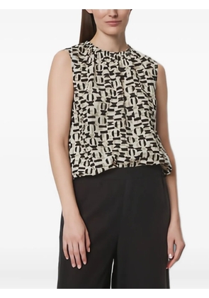 Marc O'Polo geometric-print sleeveless blouse - Neutrals