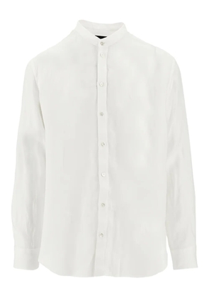 Emporio Armani collarless long-sleeve shirt - White