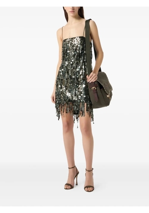 Blumarine sequin-embellished mini dress - Green