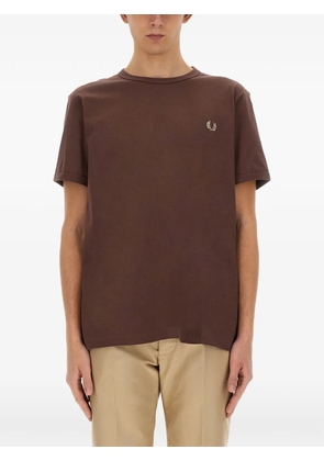 Fred Perry logo-embroidered T-shirt - Brown