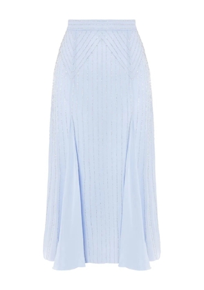 Temperley London beaded pleated midi skirt - Blue