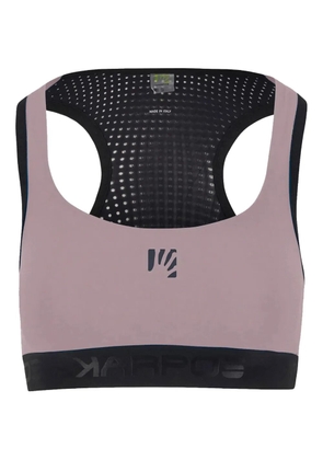 KARPOS racer-back mesh-panel sports bra - Purple