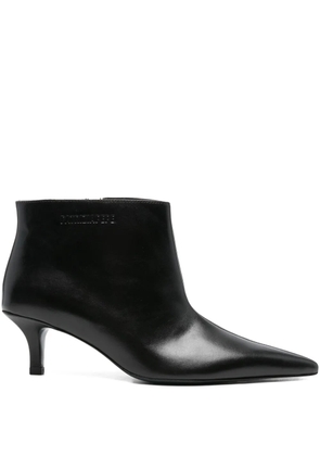 Patrizia Pepe 55mm pointed-toe leather ankle boots - Black