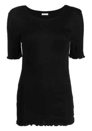 Skall Studio Edie Pointelle Tee - Black