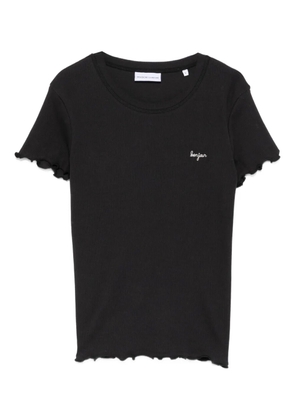 Maison Labiche ruffled-hem T-shirt - Black