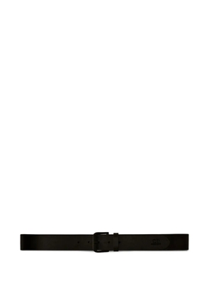 C.P. Company logo-embossed leather belt - Black