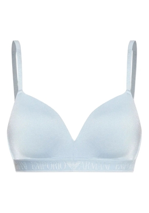 Emporio Armani logo-underband bra - Blue