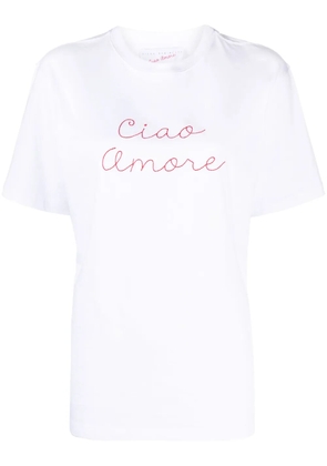 Giada Benincasa embroidered-slogan cotton T-shirt - White