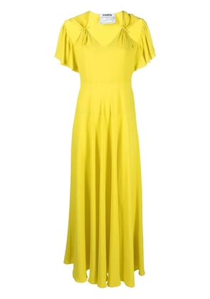 Vivetta ruched cut-out maxi dress - Yellow