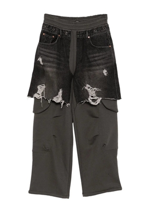 Andersson Bell denim-inset trousers - Black