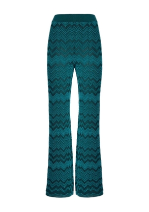 Missoni chevron-pattern knit trousers - Green
