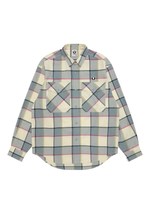 AAPE BY *A BATHING APE® checked shirt - Yellow