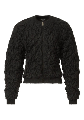 Fabiana Filippi bubble-knit zip-front cardigan - Black