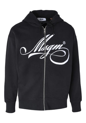 MSGM zip hooded sweater - Black