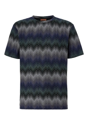 Missoni chevron-pattern T-shirt - Blue