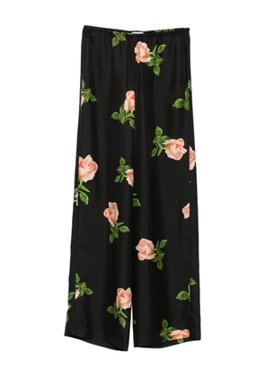 Nanushka Arvenn rose-print elastic-waist trousers - Black