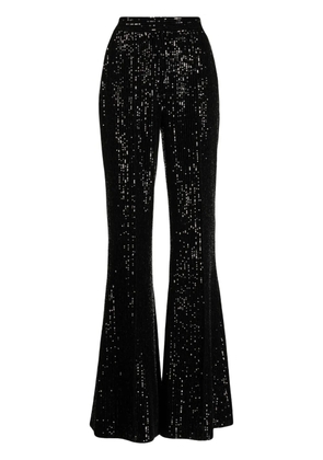 Elie Saab sequinned flared trousers - Black