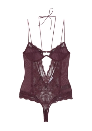 Patrizia Pepe lace tulle body - Purple