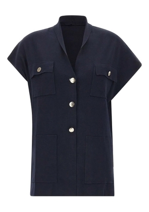 ELENA MIRO` button-pocket shirt - Blue