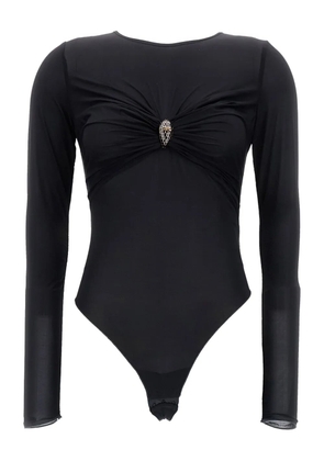 Elisabetta Franchi embellished long-sleeve bodysuit - Black