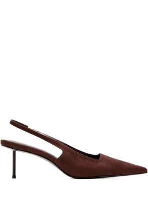 Femme La 55mm G55 slingback pointed-toe pumps - Brown