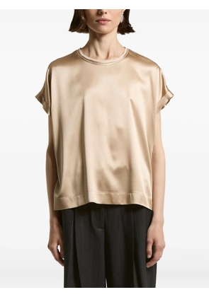 Peserico silk-blend short-sleeve top - Neutrals