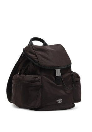 Bimba y Lola Large drawstring buckle backpack - Brown