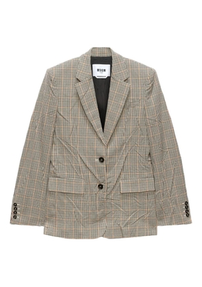 MSGM checked blazer - Neutrals