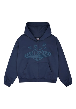 BROKEN PLANET zipped hoodie - Blue