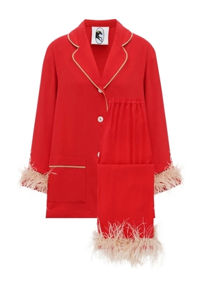 Sleeper detachable-feathers pajama set - Red
