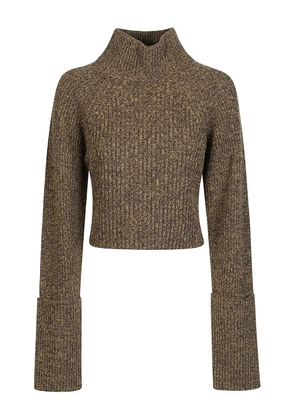 IRO high-neck ribbed sweater - Brown